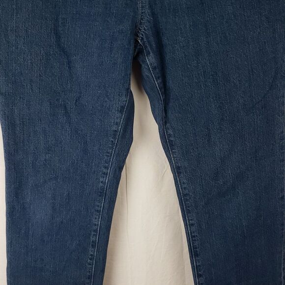 Land's End Women's 12 High Rise Straight Blue Jeans - Picture 3 of 11